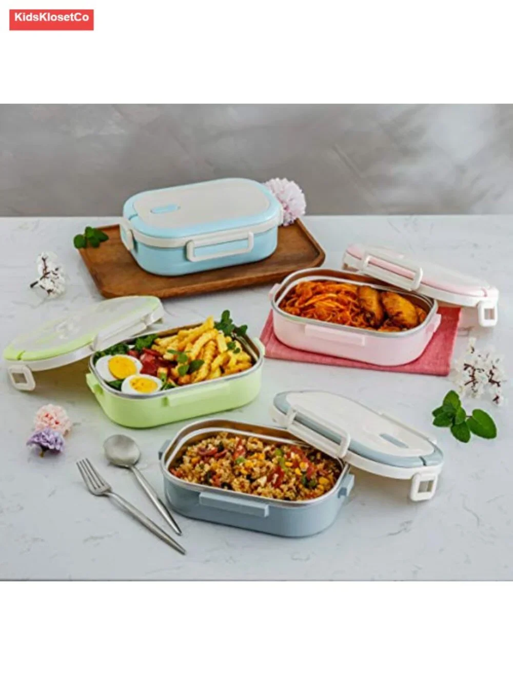 Stainless Steel Leakproof Bento Lunch Box with Insulated Bag